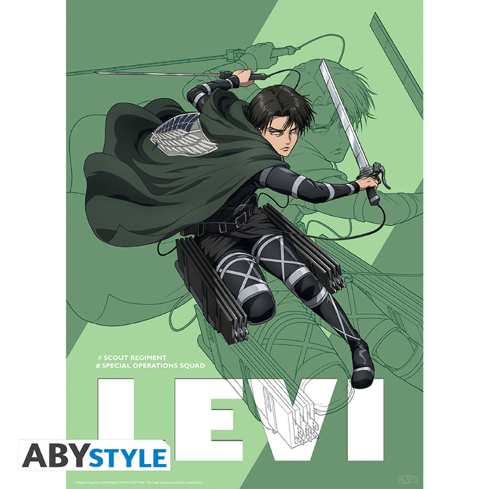 Attack On Titan Poster Stagione 4 Levi 52 x 38 cm Gbeye