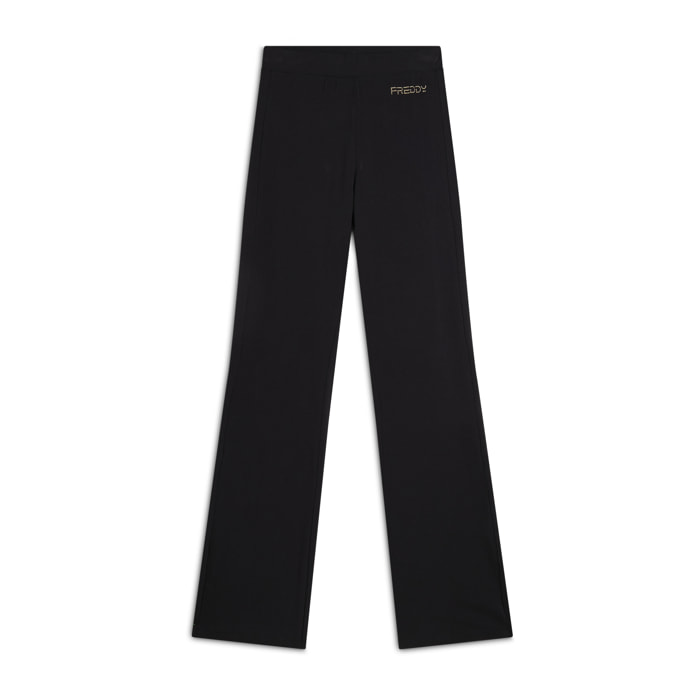 Leggings regular fit in jersey con fondo flare
