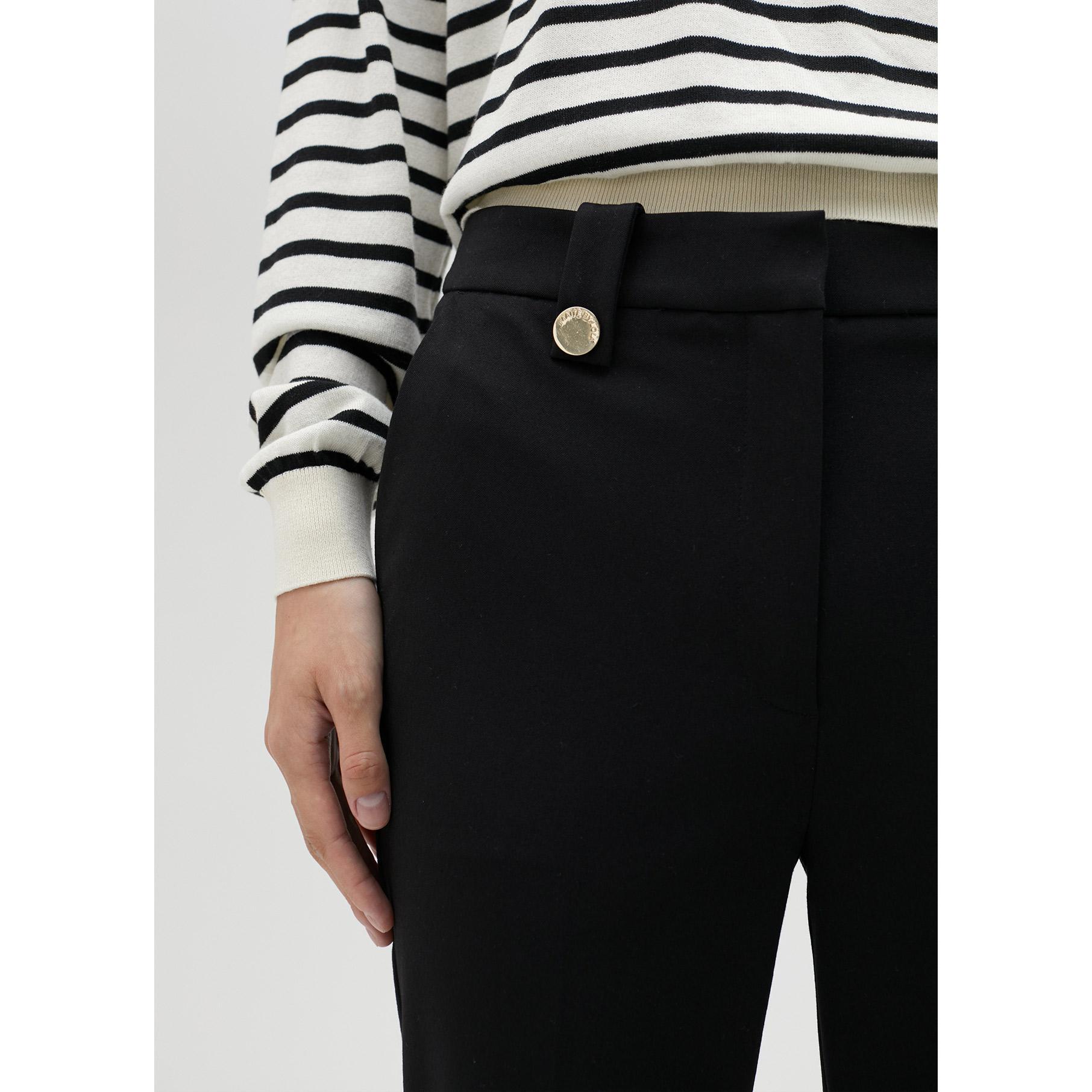 Pantaloni a campana slim neri