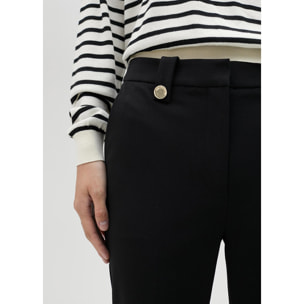 Pantaloni a campana slim neri
