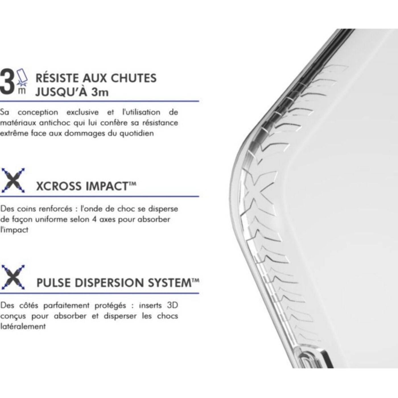 Coque FORCE CASE Pulse s26 ultra OFG transparent