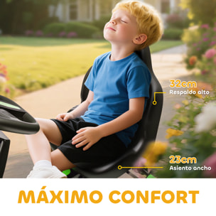 Kart Pedales para Niños de +3 Años Go Kart con Embrague Automático Freno Ruedas Antideslizantes de EVA y Marco Metálico Carga 50 kg Verde