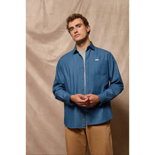 Camisa denim con bolsillo y detalle Polo Club