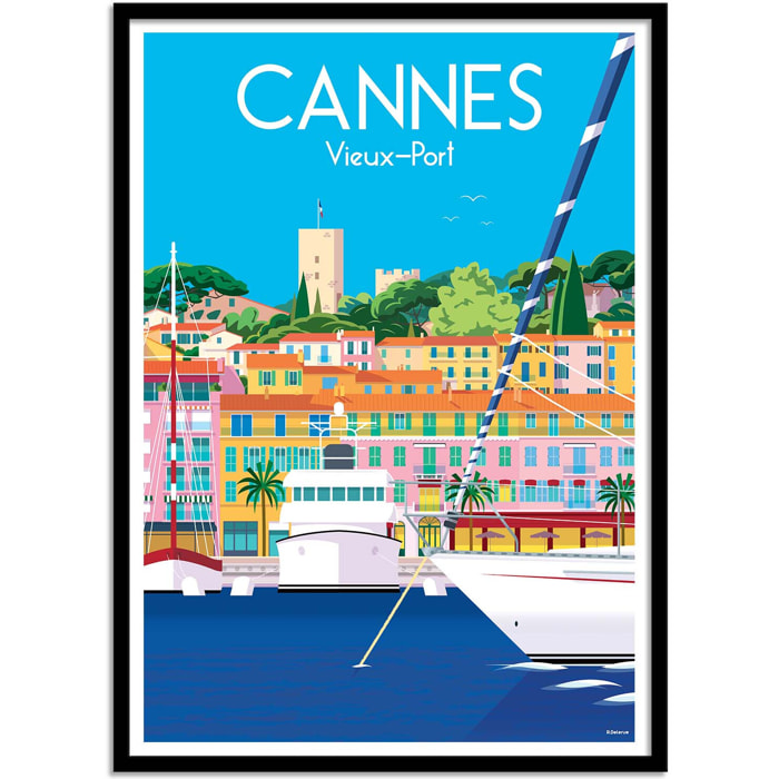 Affiche - Cannes Vieux Port - Raphael Delerue