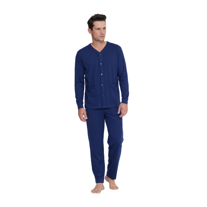 Pigiama uomo unito in jersey scollo a V Noidinotte