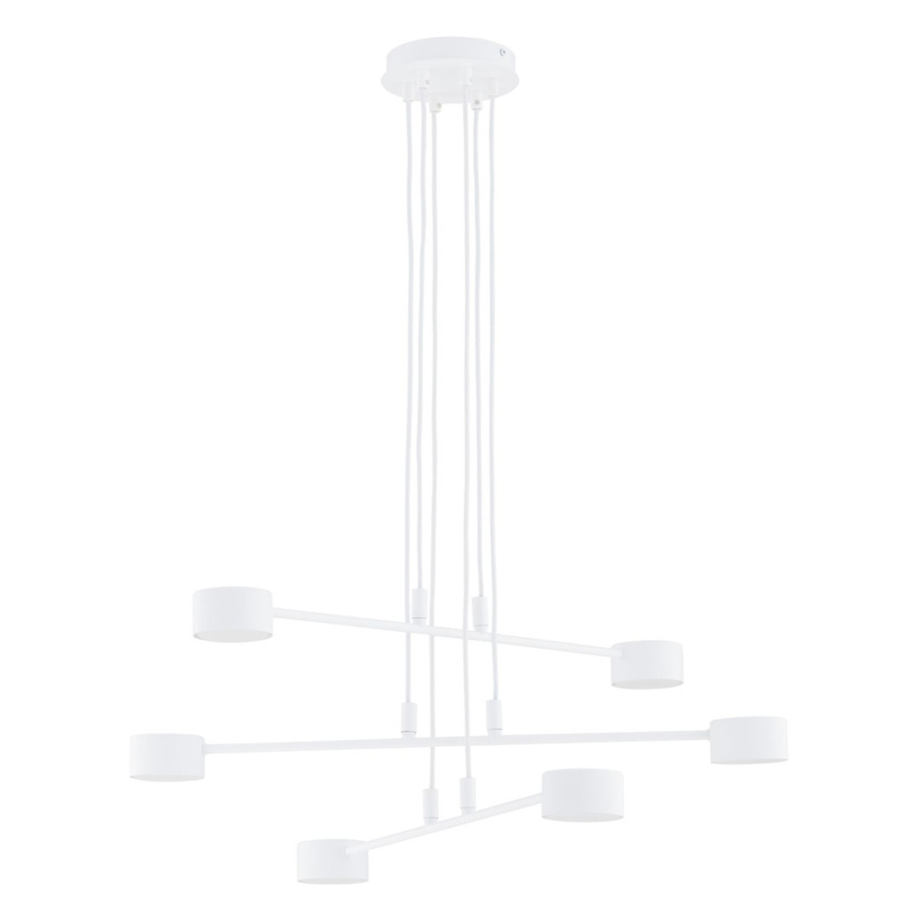 Lampada a sospensione Modus in acciaio bianco opaco