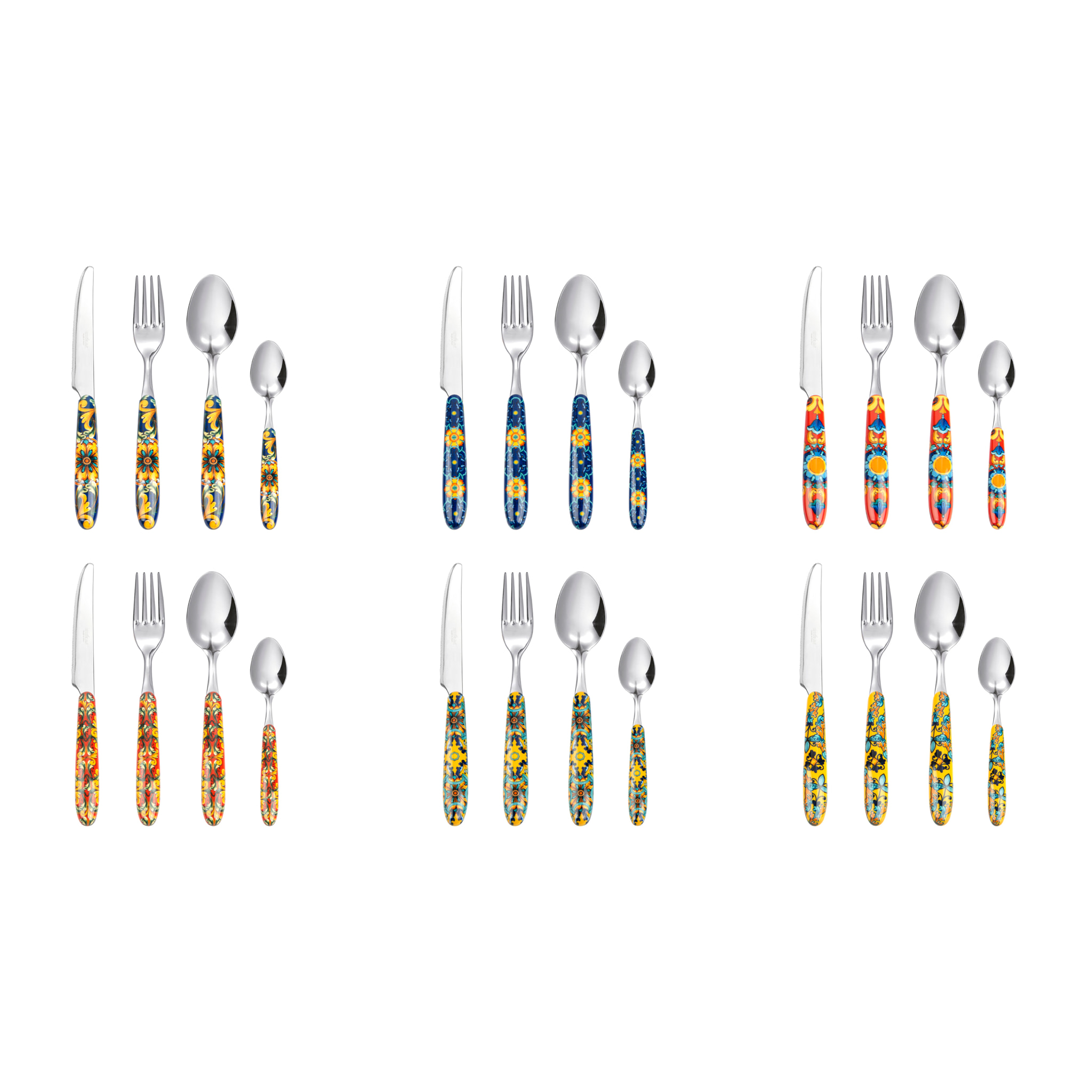 Service 24 couverts Excelsa – Trinacria, Acier Multicolore