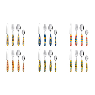 Service 24 couverts Excelsa – Trinacria, Acier Multicolore