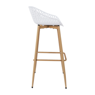 Tabouret De Bar Malaga Blanc - Lot De 2