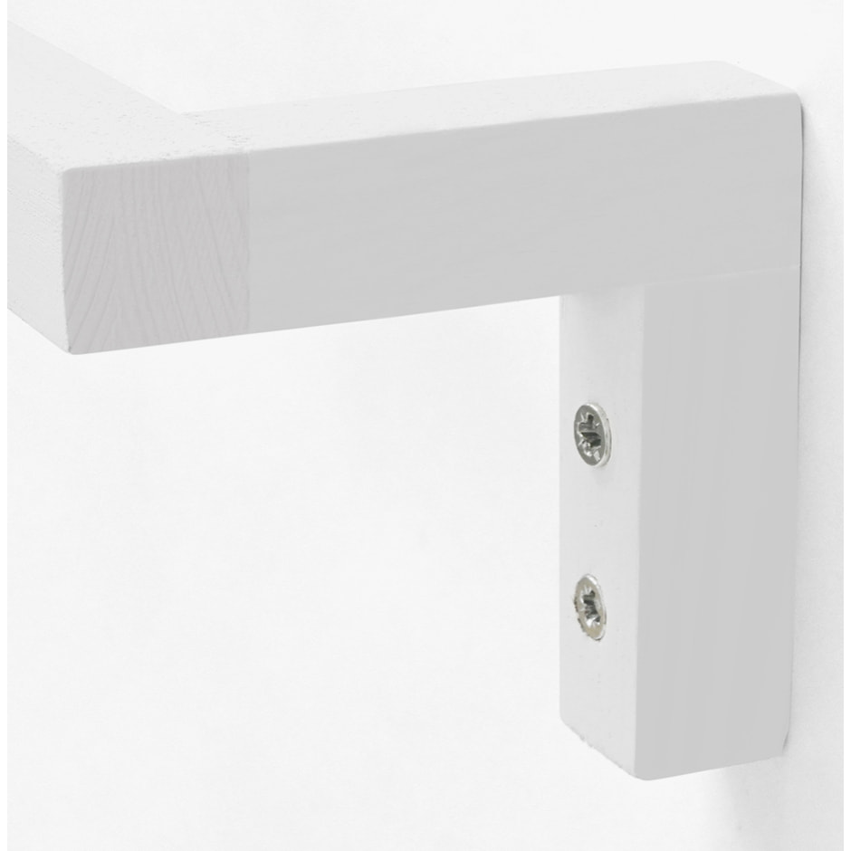 Portarrollos de pared de madera maciza tono blanco de 7x14cm Alto: 7 Largo: 14 Ancho: 8