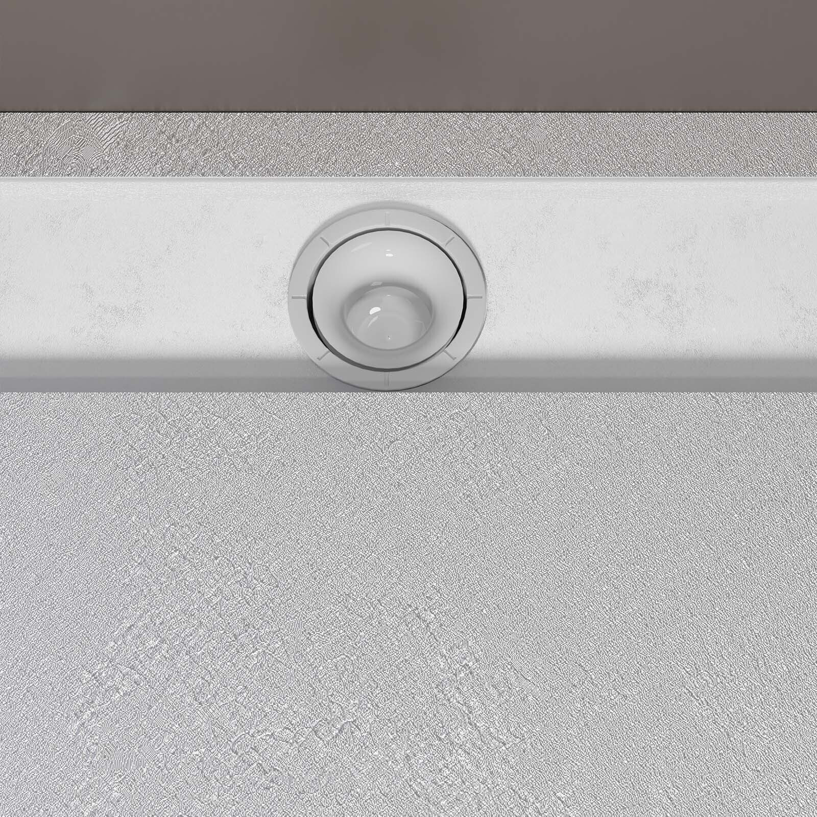 Bonde de Receveur Diamètre 90 mm - Capot blanc mat - Evacuation Horizontale