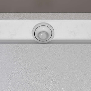 Bonde de Receveur Diamètre 90 mm - Capot blanc mat - Evacuation Horizontale
