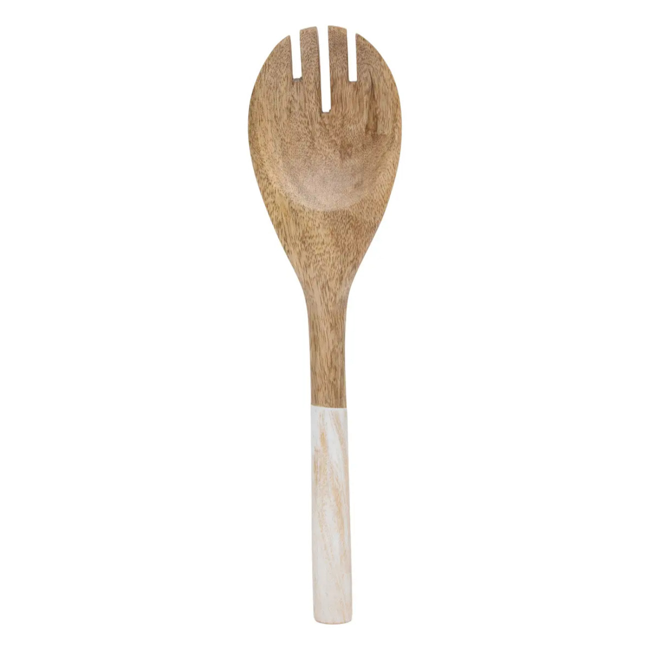 Couverts à salade bicolore Ava L.28cm blanc