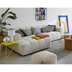 Ray - canapé d'angle gauche - 4 places - en tissu texturé - Beige