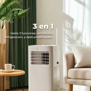 EVVO Aire Acondicionado Portatil 3 in 1 Clima P7, silencioso, 7.000 BTU, con Mando a Distancia, Superficie 15m2, Clase energética A, Blanco