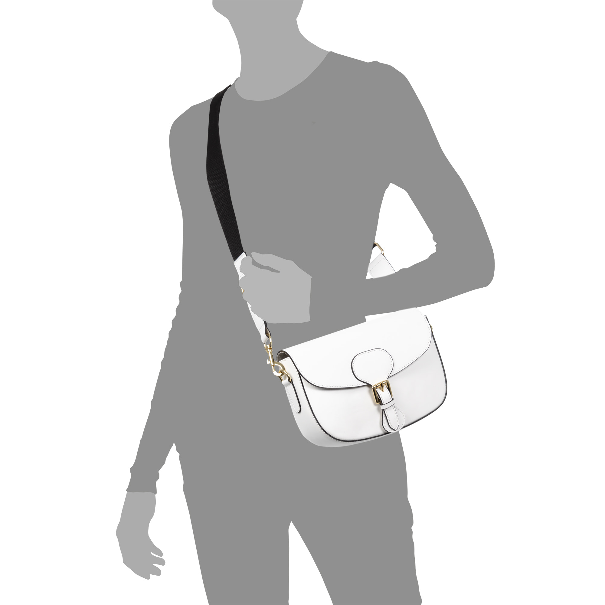 Anghiari borsa a tracolla donna. Pelle autentica finitura Ruga