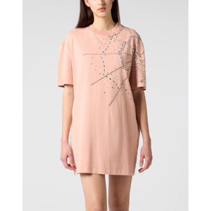 PHILIPP PLEIN T-Shirt Dress Spiderweb Strass