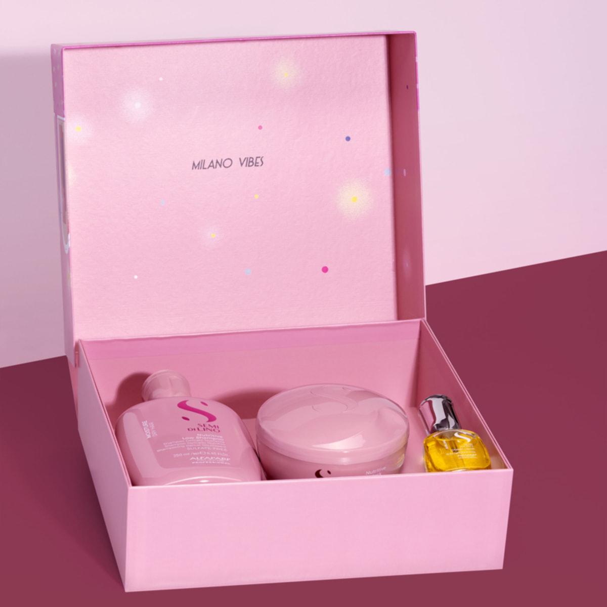 ALFAPARF MILANO Set Holiday Semi Di Lino Moisture Shampoo 250ml + Mask 200ml + Oil 15ml