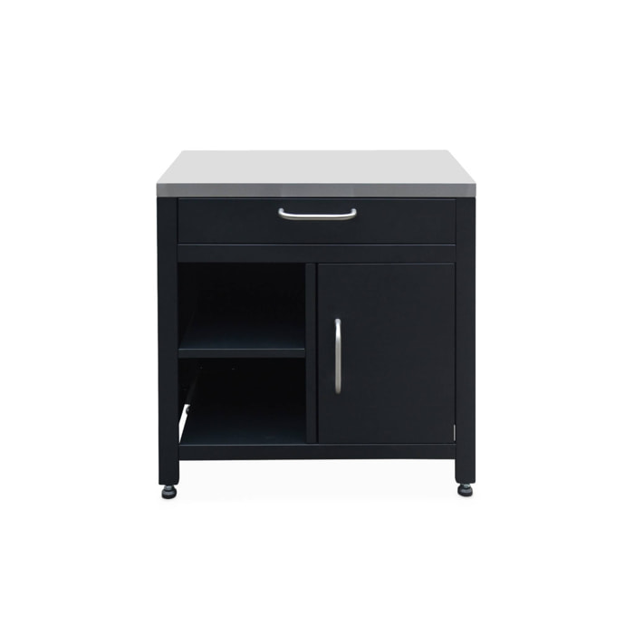 Ensemble de meubles de cuisine extérieure en acier inoxydable 6 modules