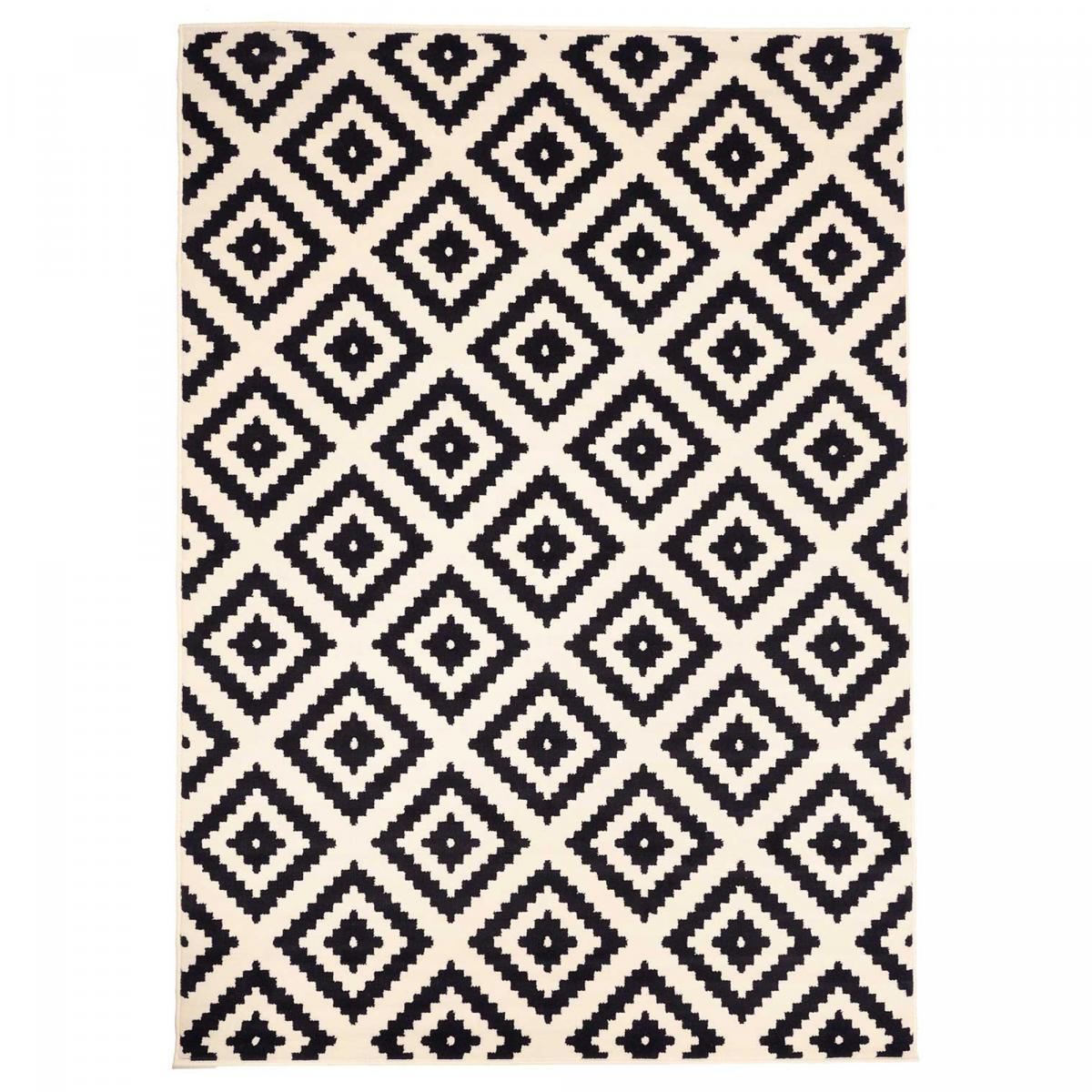 Tapis salon et chambre tissé motif scandinave NOGE