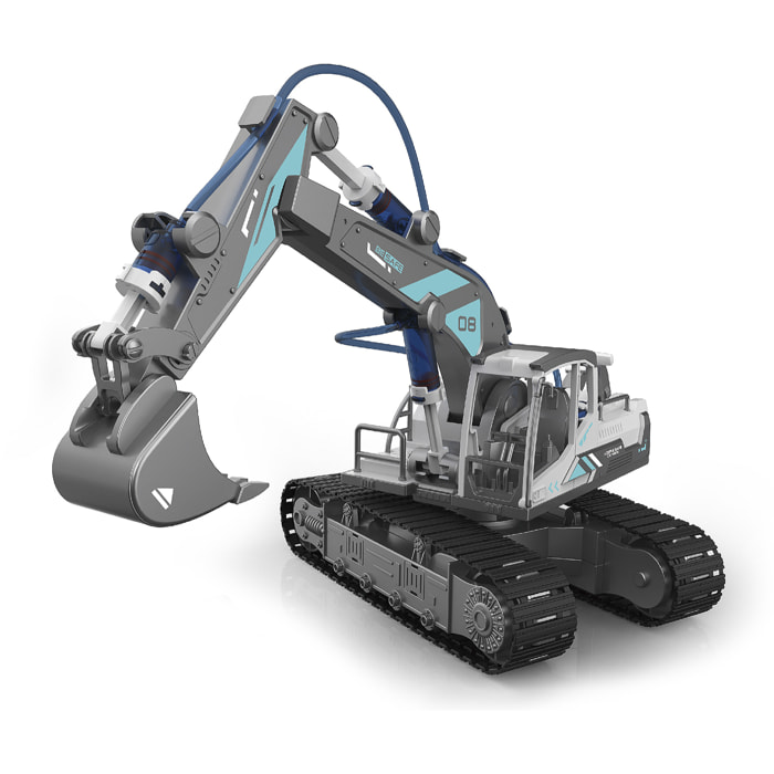 Macchinari idraulici 3 in 1: escavatore, gru e caricatore di legno. Per costruire, 168 pezzi.