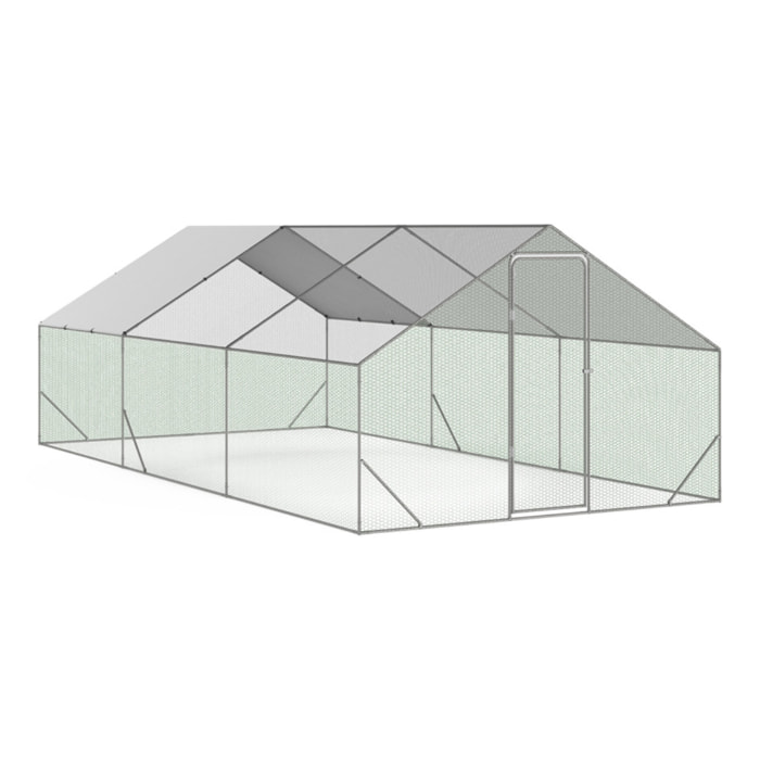 Enclos grillagé pour poules 18m² - 3x6m