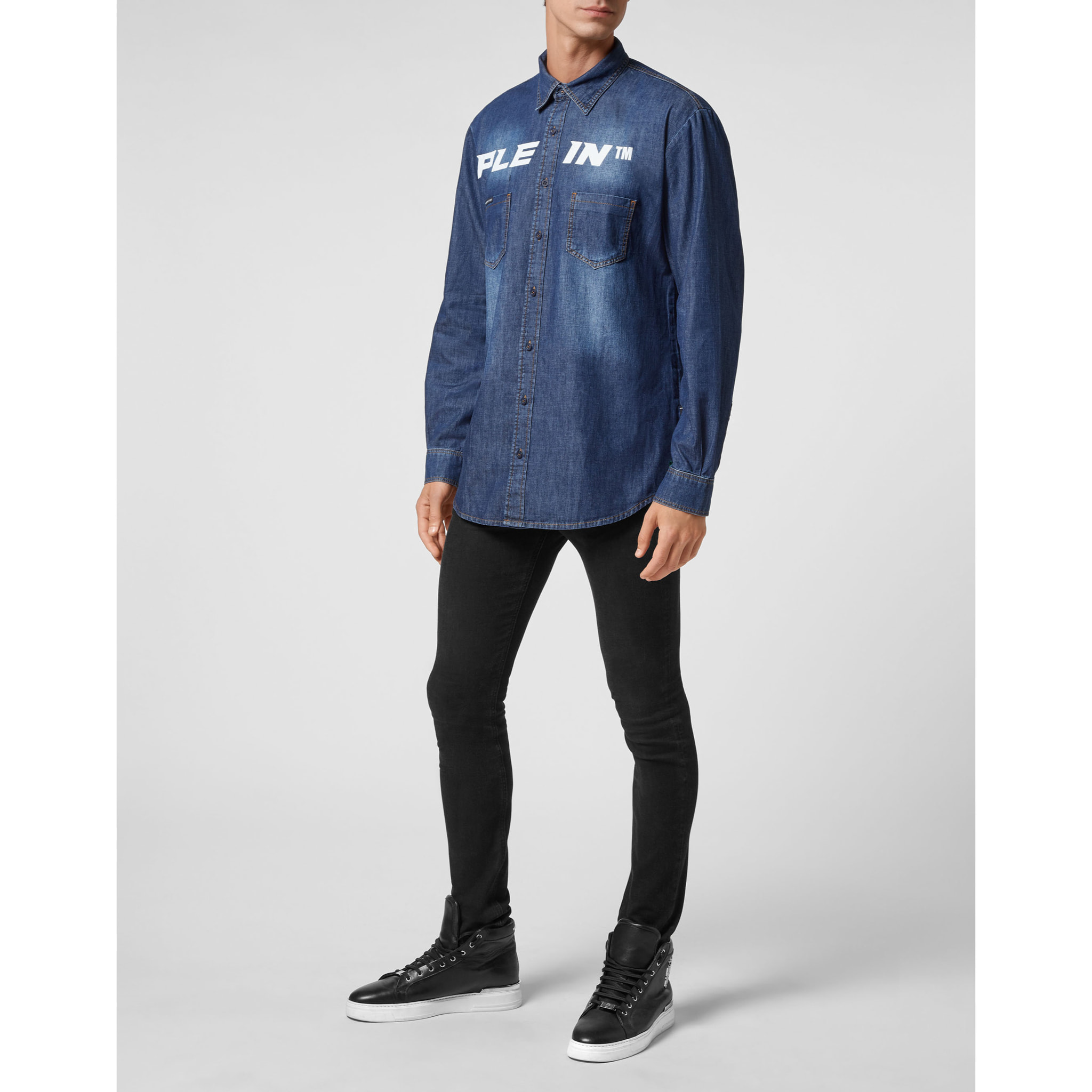 PHILIPP PLEIN Denim Shirt