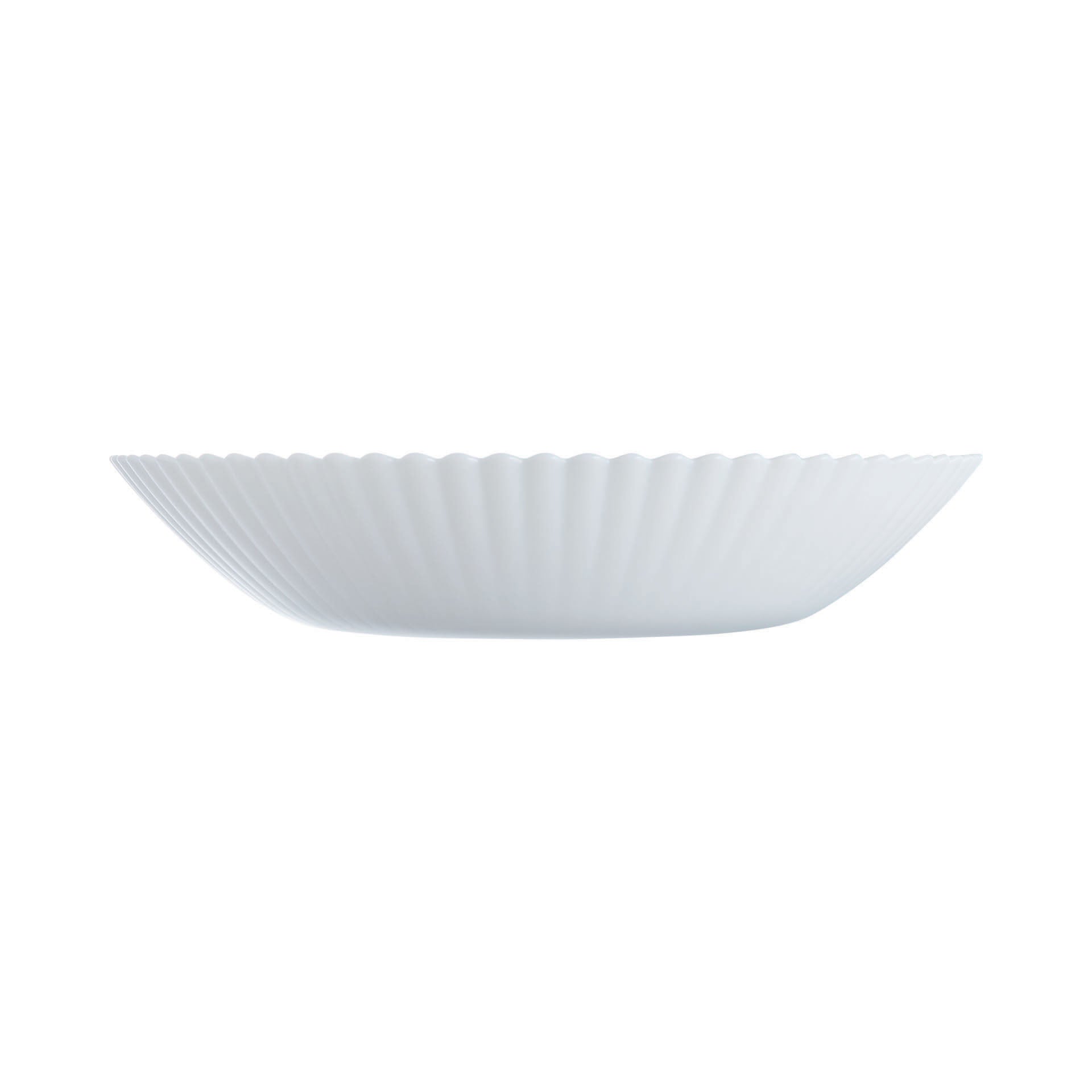 6 assiettes creuses blanches 20 cm Bloom - Luminarc