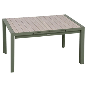 Table de jardin 8 places extensible Evasion beige lin/laurier