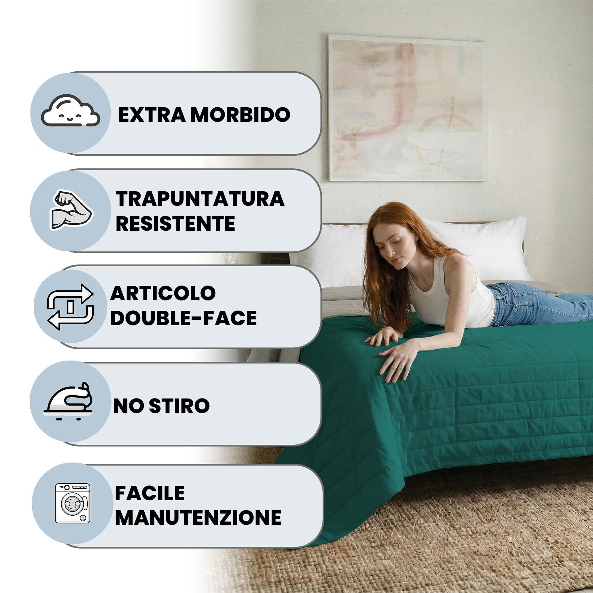 TRAPUNTINO ESTIVO ELEGANT SINGOLO, BICOLORE