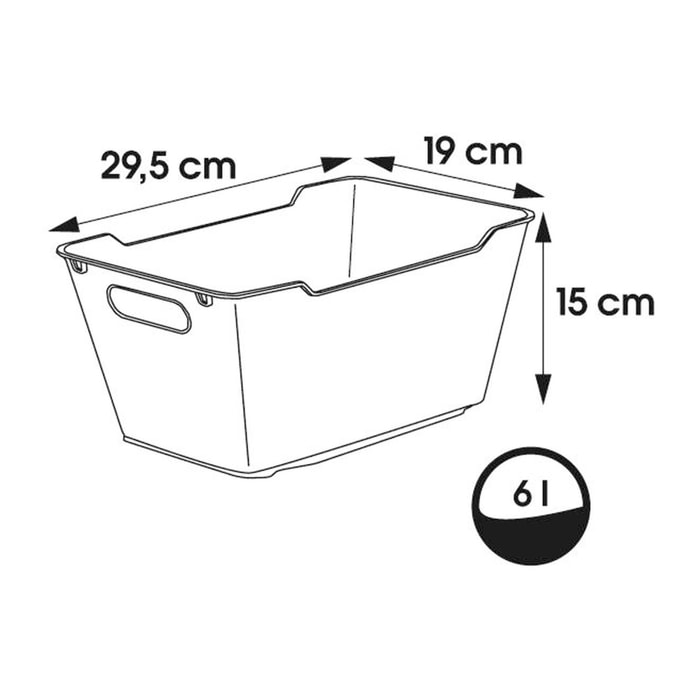 Caja de almacenaje de polipropileno, transparente