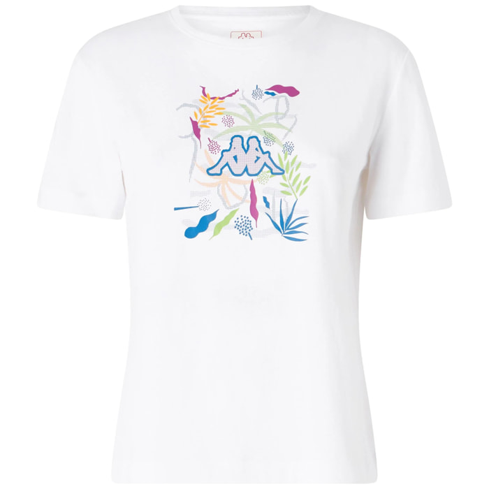 Kappa - T-Shirts & Top Donna Bianco - Logo Gamino