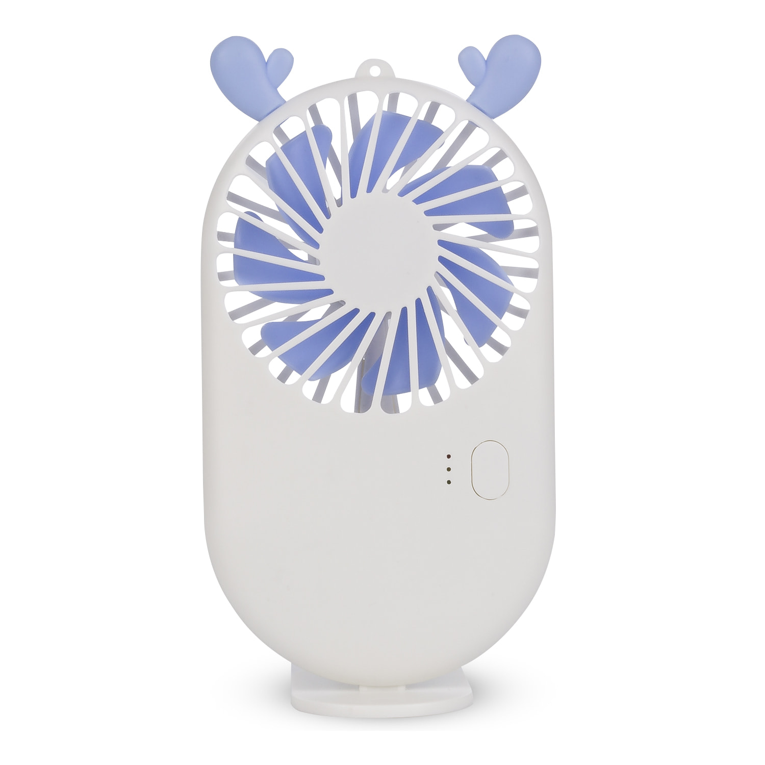 Mini ventilatore portatile con batteria da 800mAh. Supporto per tavolo.