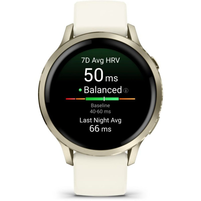 Montre sport GARMIN Venu 4 Beige/Lunar Or Silicone ivoir41mm