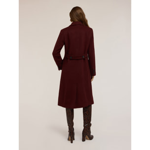 Motivi - Cappotto doppiopetto in drap misto lana - Marrone