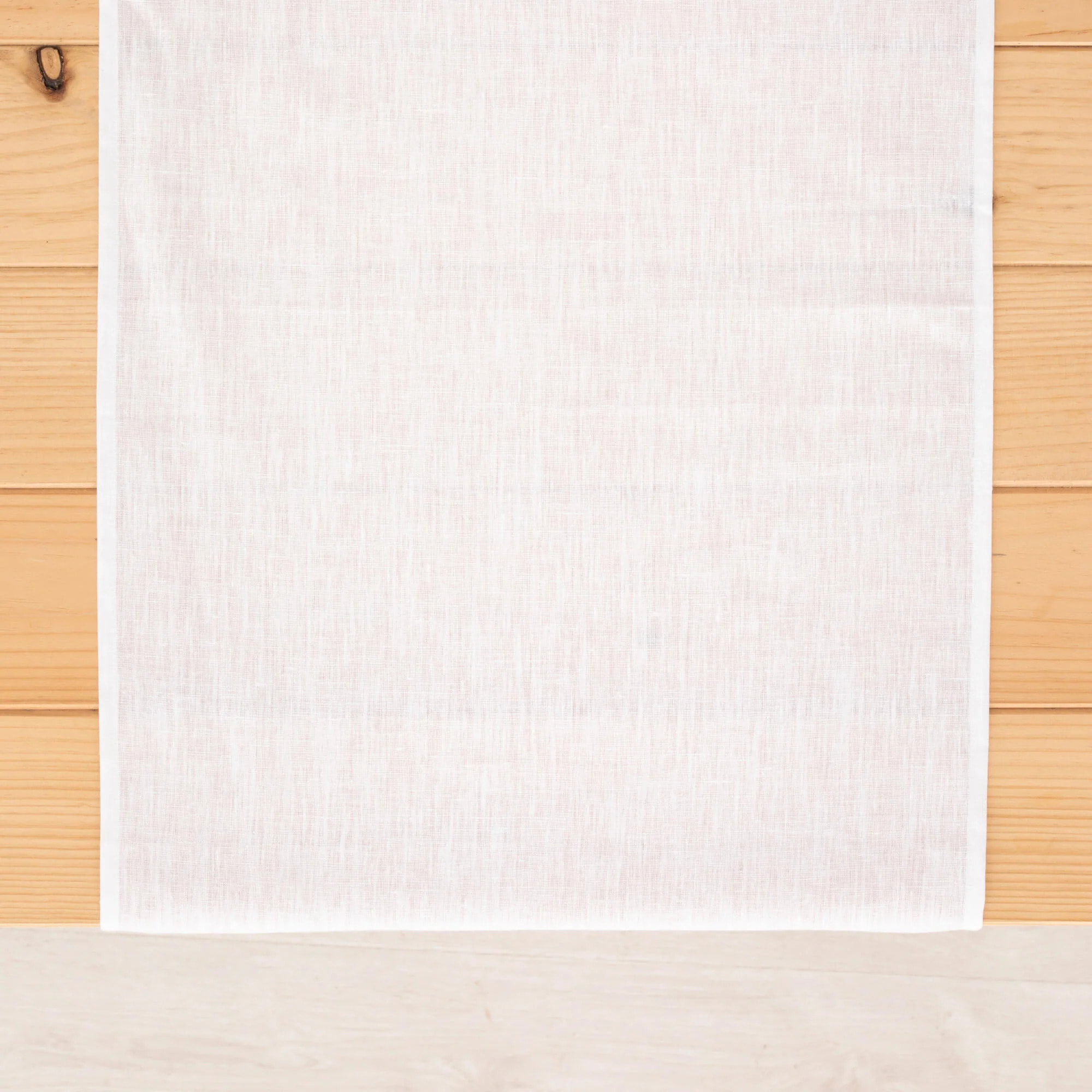 Chemin de table 100% lin Blanc 45x140 cm