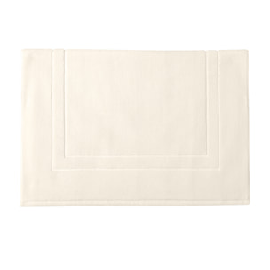 Tapis de bain uni en coton biologique, ESS-CADRE, Blanc Meringue