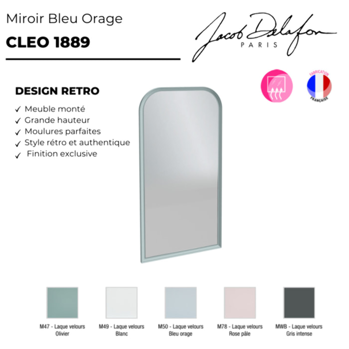 Miroir vertical salle de bain Cléo 1889 Vert Olivier Velours