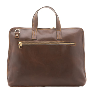 Borsa a mano  unisex In Vera pelle Made in Italy 40x30x5 cm