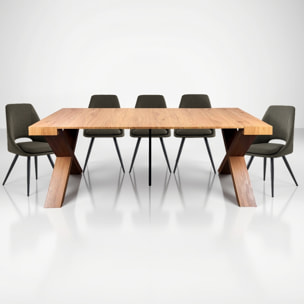 Console extensible Tomasucci ADELAIDE, en MDF finition chêne, 45 × 90 × 75 cm