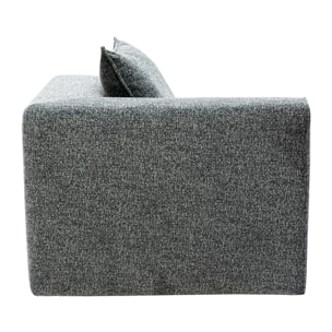 Module d'angle gauche pour canapé en tissu chiné gris foncé KERRY