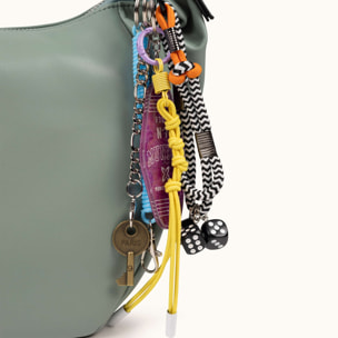Bolso Hobo Verde Agua con Asa Ajustable y Charms CHARMS HOBO AQUA