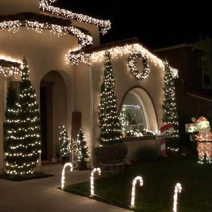 Luces de navidad led blanco cálido con controlador 8 funciones