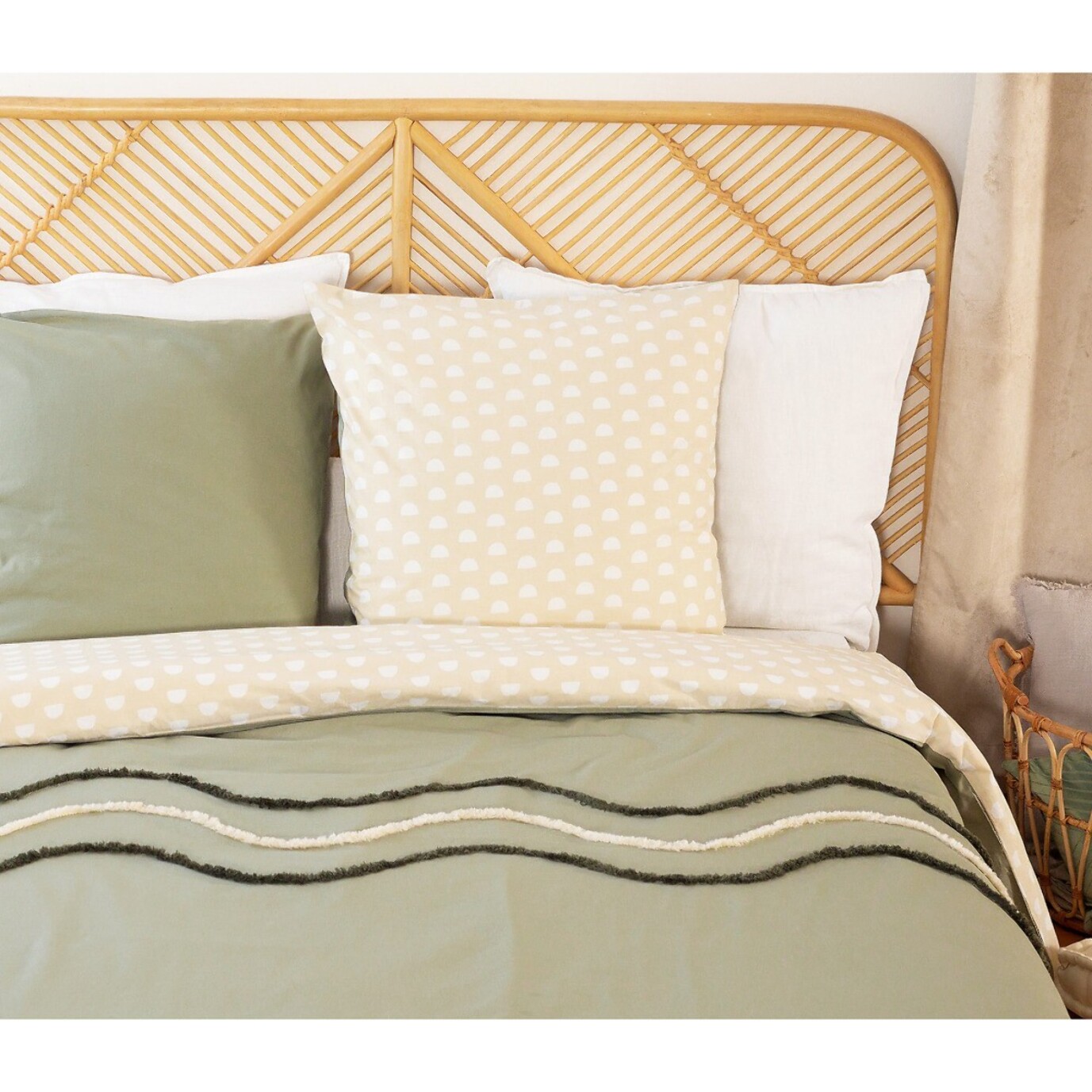 Parure Housse De Couette 3pcs 100% Coton 57 Fils Linea