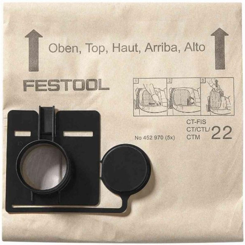 Sac filtre FIS-CT 33/5 FESTOOL - 5 pièces - 452971