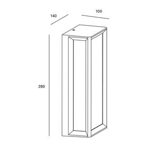 Forlight Aplique Ip44 Thomas E27 23W Gris Urbano