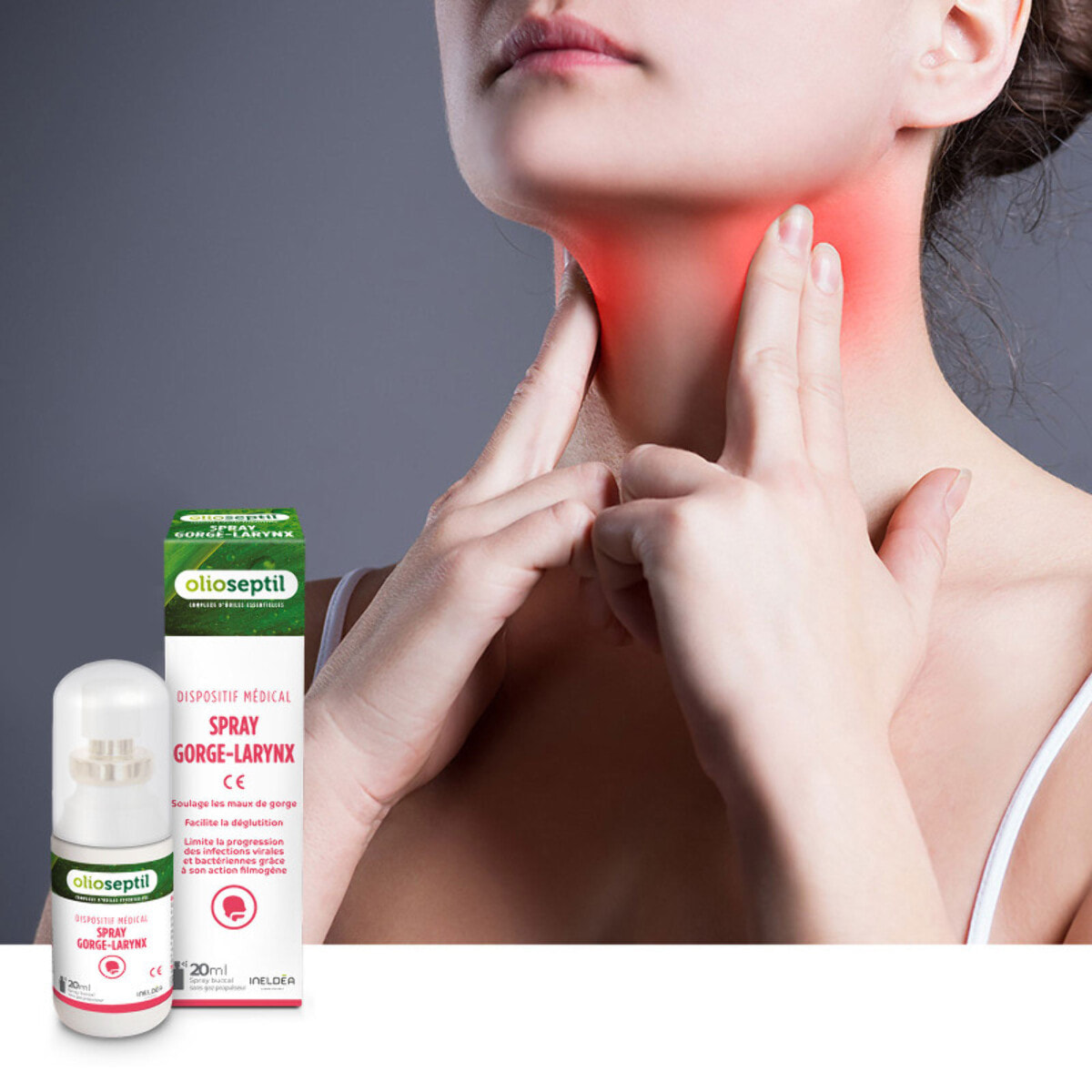 OLIOSEPTIL - Spray Gorge-Laynx - Idéal en cas de maux de gorge dès les premières gènes - Sans gaz propulseur - Dispositif Médical - Lot de 3 produits