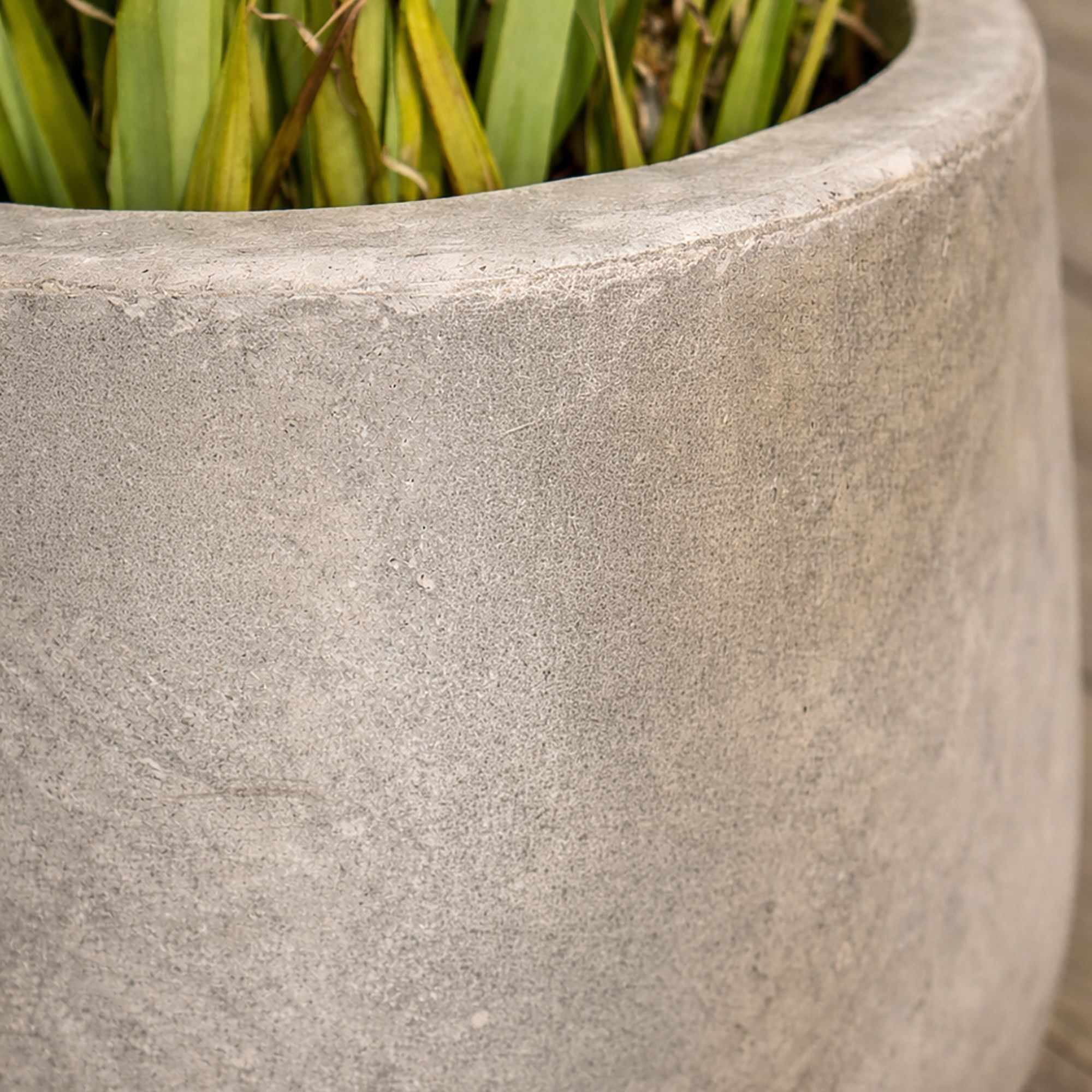 Set de 2 pots ronds en terre d'argile forme basse 41/55cm FARO