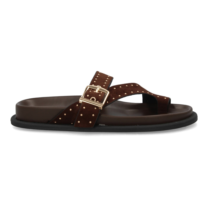 Sandalias planas con tiras cruzadas para mujer