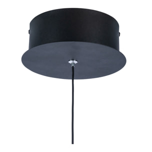 Forlight Colgante Cercle LED 22W Blanco Neutro - 4000K Negro para Interior de Techo en Comedor, Salón, Cocina